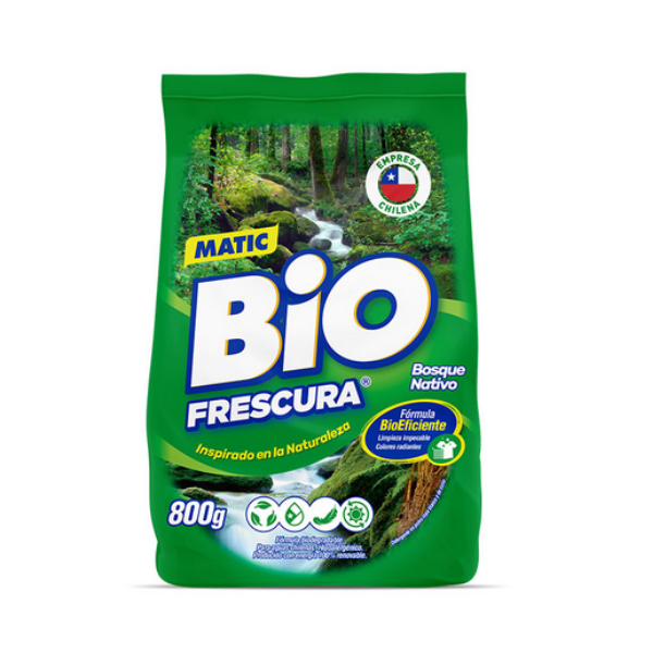 Bio Frescura Detergente en Polvo Manga x 18 unidades de 800 gr