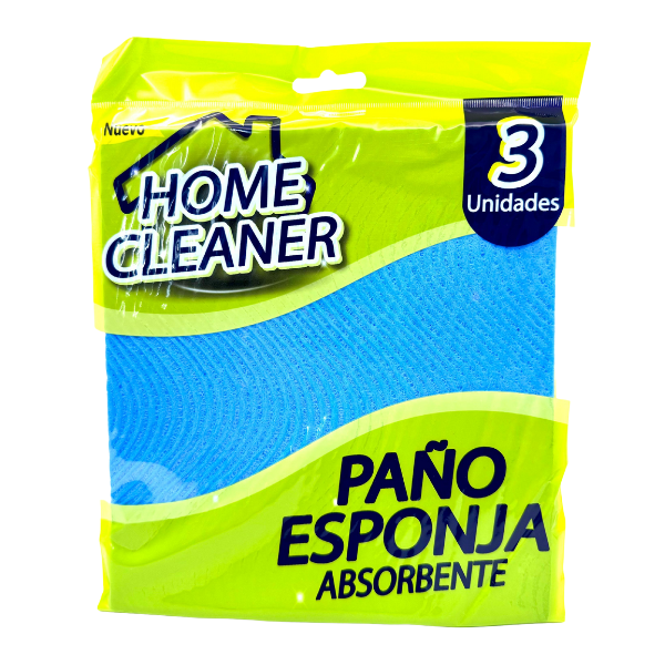 Home Cleaner Paño Esponja 3 unidades 18 x 20 cm