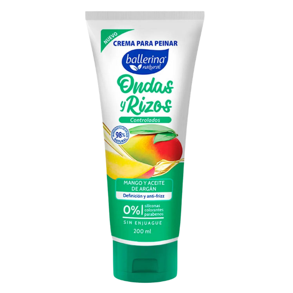 Ballerina Crema de Peinar Ondas y Rizos Mango y Argan 200ml