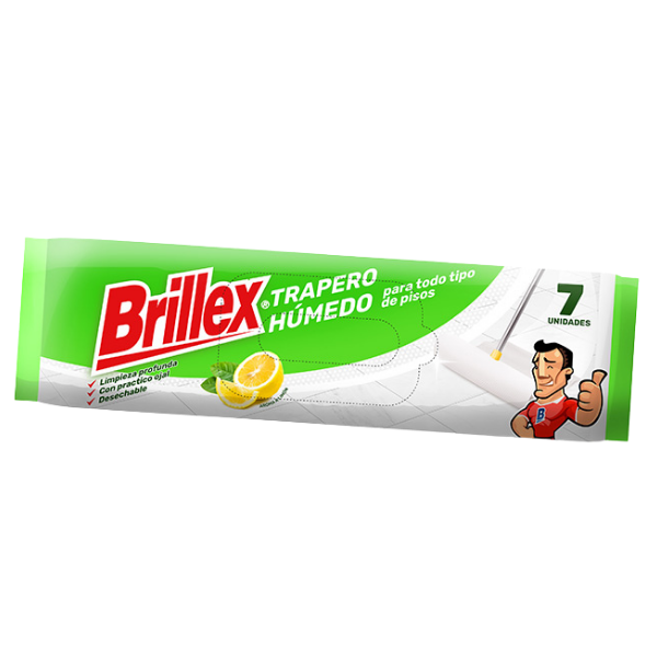 BRILLEX TRAPERO HUMEDO AROMA LIMON 7 UNI