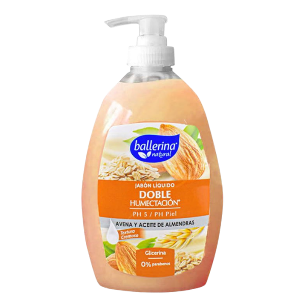 BALLERINA JABON FRASCO AVENA ALMENDRA 350 ML