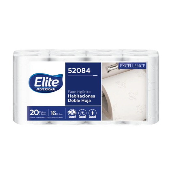 ELITE PAPEL HIGENICO HABITACIONES X16 20MTS 48 UND