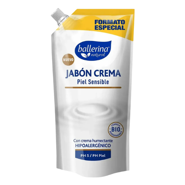 BALLERINA JABON DPK PIEL SENSIBLE 450 ML 18 UNI