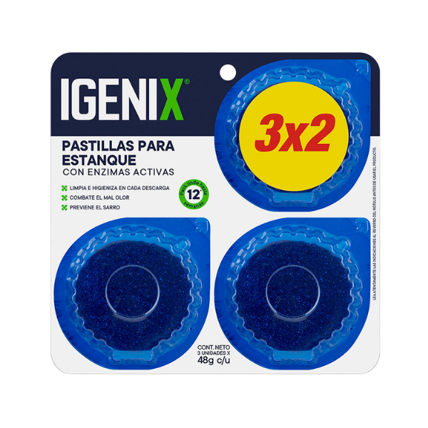 IGENIX PASTILLA PARA ESTANQUE 3X2 48 G C/U