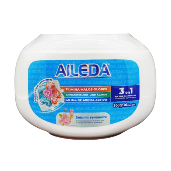 AILEDA DETERGENTE EN CAPSULAS 3 EN 1 SAKURA ROMANTICO 360 GR
